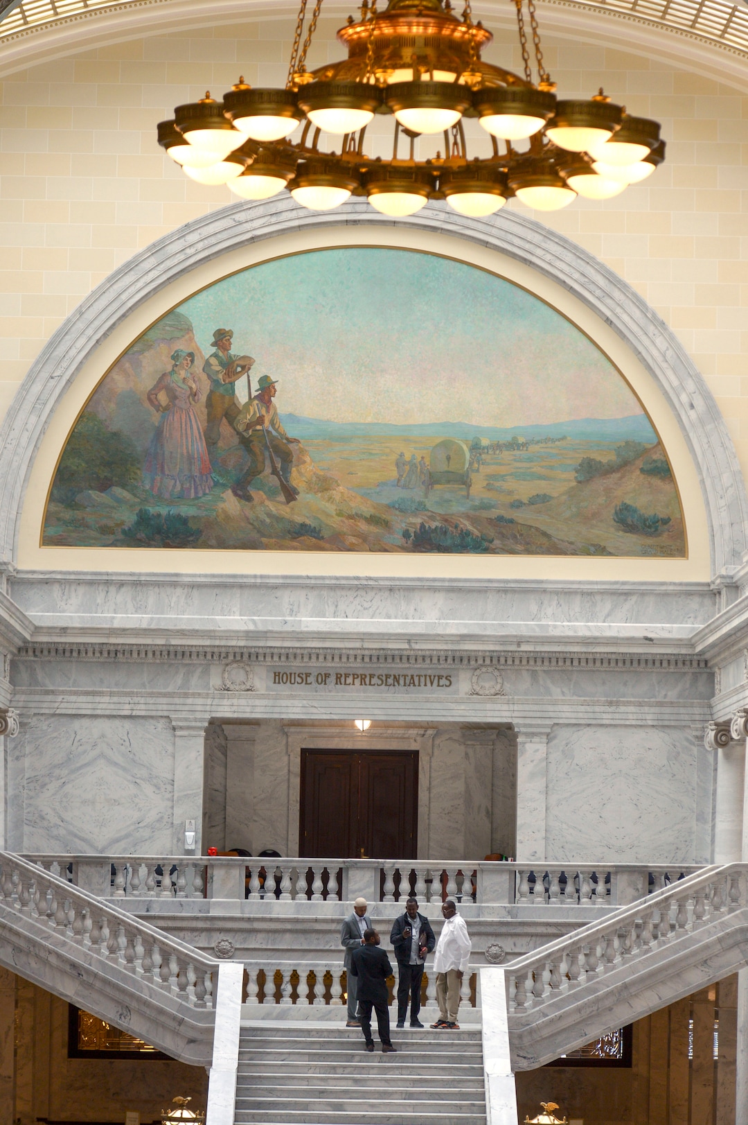 (Leah Hogsten  |  The Salt Lake Tribune) Members of the Muslim community, students from Iqra Academy of Utah and members of the Utah Muslim Civic League tour the Capitol during the inaugural Muslim Day on the Hill, Feb. 25, 2020.