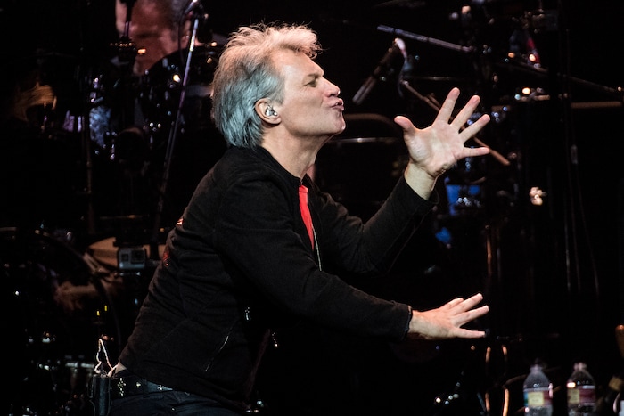 (Chris Detrick | The Salt Lake Tribune) Jon Bon Jovi performs during the 'This House Is Not for Sale' Tour at Vivint Smart Home Arena Friday, March 16, 2018.