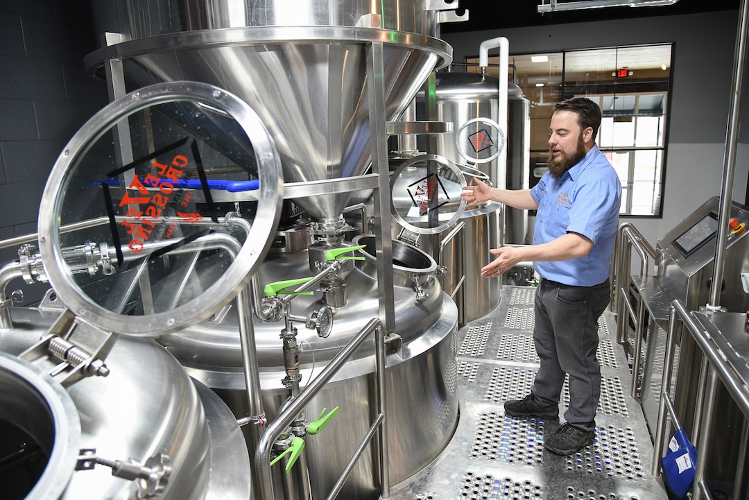 (Francisco Kjolseth  |  The Salt Lake Tribune)  Chris Detrick, head brewer for Level Crossing Brewing Co. in South Salt Lake.