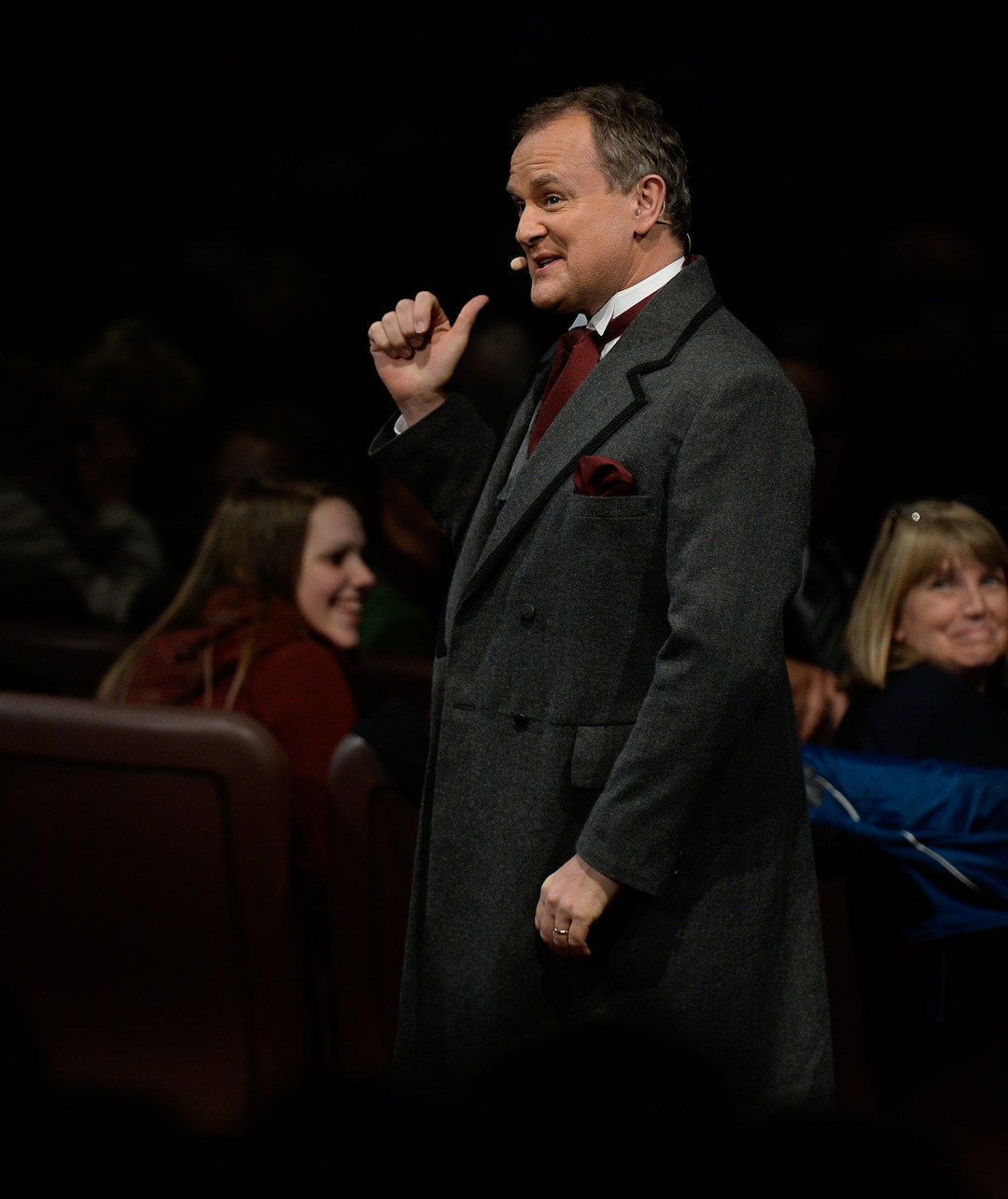 (Francisco Kjolseth  |  The Salt Lake Tribune)  The Mormon Tabernacle Choir Christmas extravaganza kicks off with Broadway star Sutton Foster and "Downton Abbey's" Hugh Bonneville at the Conference Center on Thursday, Dec. 14, 2017.