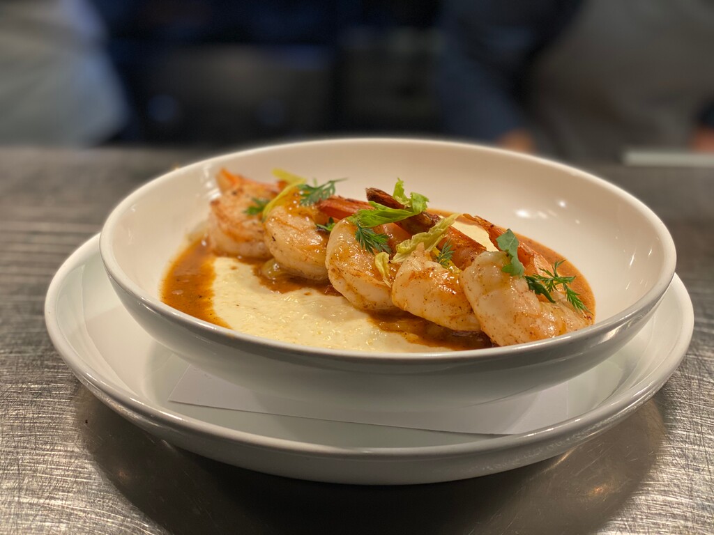 (Photo courtesy of Current Fish & Oyster) Shrimp and grits from Current Fish & Oyster.