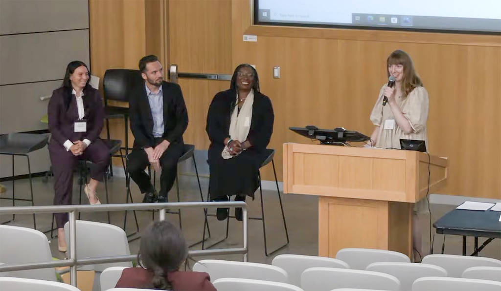 (MWEG via YouTube) From left, January Walker of the United Utah Party, Jake Hunsaker of the Republican Party, and Darlene McDonald of the Democratic Party participate in a 4th Congressional District debate sponsored by Mormon Women for Ethical Government and the Utah Valley University Herbert Policy Institute. U.S. Rep. Burgess Owens did not participate.