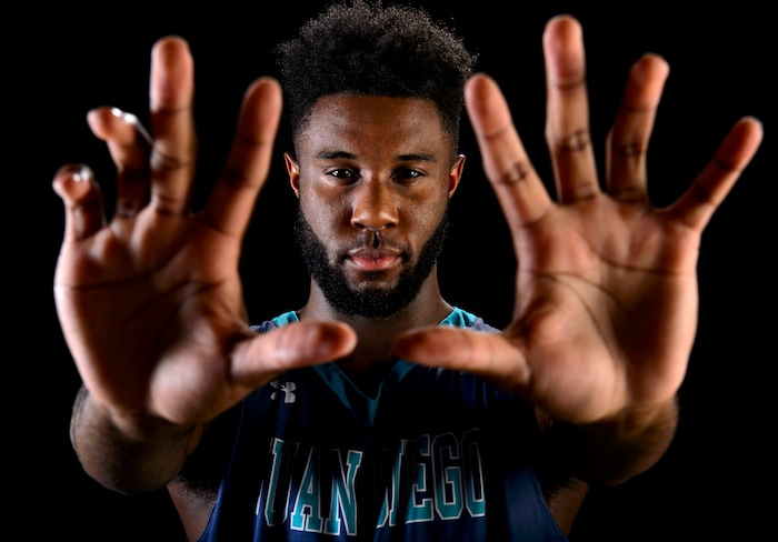 (Steve Griffin  |  The Salt Lake Tribune)  Prep basketball Jason Ricketts, Juan Diego, in the Salt Lake Tribune studio in Salt Lake City Tuesday April 10, 2018.