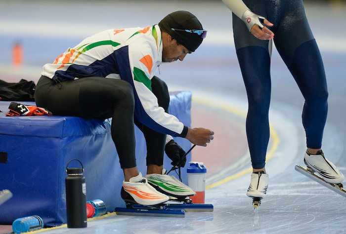 (Francisco Kjolseth | The Salt Lake Tribune) Stephen Paul, a speedskater from India, is trying to become the first person ever from his country in his sport to qualify for the Winter Olympics in PyeongChang 2018, South Korea. Training 6-8 hours a day, 6-days a week, Paul moved to Salt Lake City four and half years ago to train at the Olympic Oval in Kearns after showing his talent for in-line skating at the age of 8.