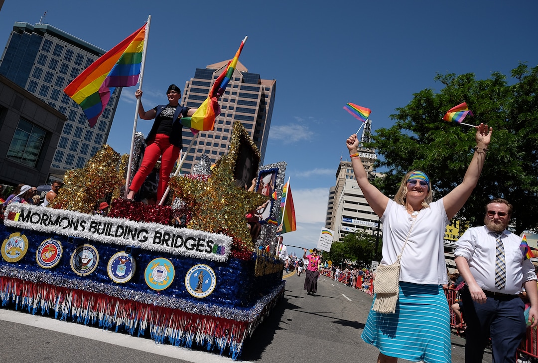 (Francisco Kjolseth  |  The Salt Lake Tribune)  Thousands participate in the Utah Pride Parade in Salt Lake City on Sunday June 2, 2019.