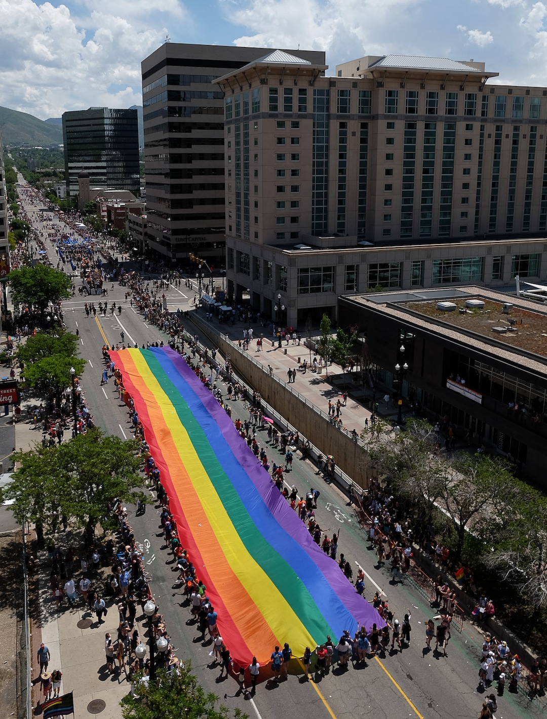 (Francisco Kjolseth  |  The Salt Lake Tribune)  Thousands participate in the Utah Pride Parade in Salt Lake City on Sunday June 2, 2019.