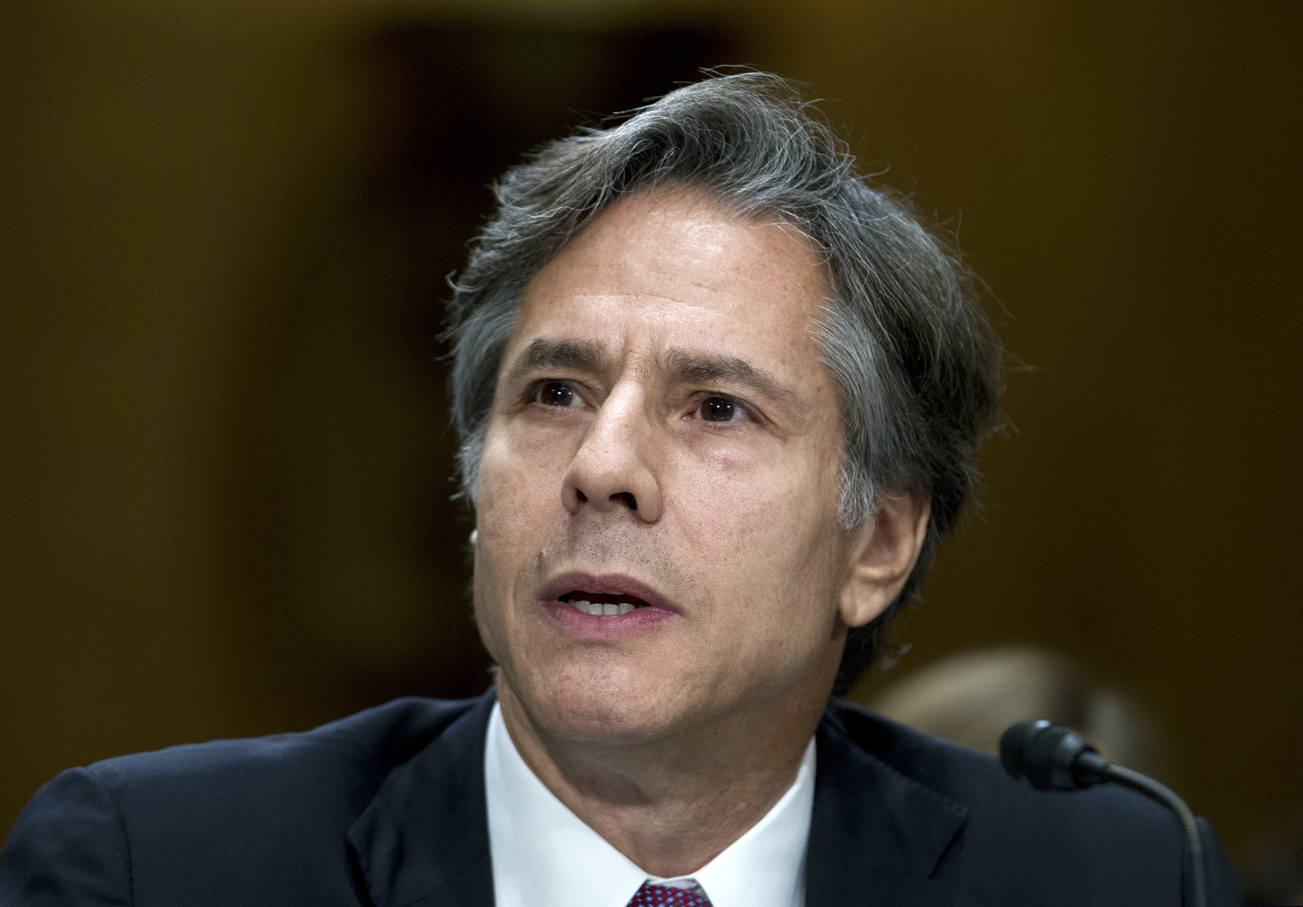 (Jose Luis Magana | AP file photo) Deputy Secretary of State Antony Blinken testifies on Capitol Hill in Washington, before the Senate Foreign Relations Committee hearing on Syria on Thursday, Sept. 29, 2016. Blinken is the leading contender to become President-elect Joe Biden's nominee for secretary of state, according to multiple people familiar with the Biden team's planning.