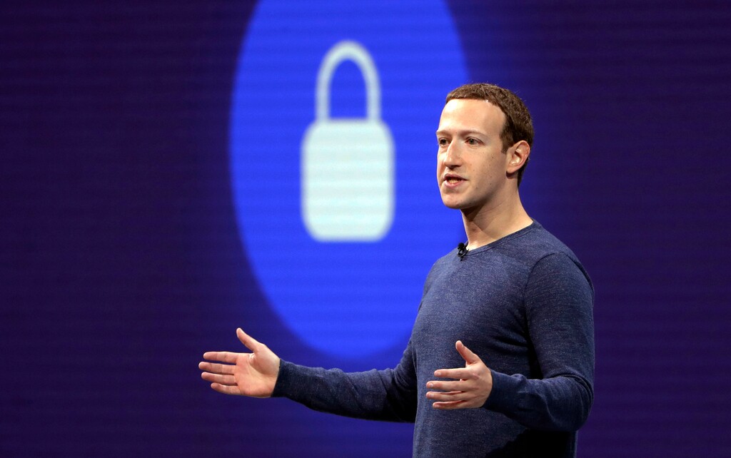 (Marcio Jose Sanchez | AP) Facebook CEO Mark Zuckerberg delivers the keynote speech at F8, Facebook's developer conference, in San Jose, Calif. Federal regulators are fining Facebook $5 billion for privacy violations and instituting new oversight and restrictions on its business. But they are only holding Zuckerberg personally responsible in a limited fashion.