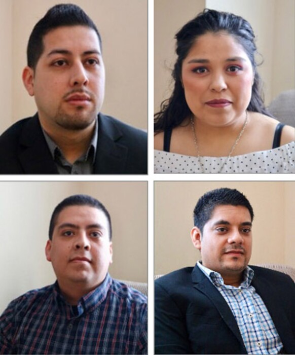 (Courtesy ACLU of Utah)  (Top L-R)Abel Ramirez, Berenice Resendiz, (Bottom L-R) Eduardo Ramirez and Carlos Ramirez are members of a Utah family who are suing the U.S. Immigration and Customs Enforcement (ICE) and the U.S. Marshals Service, with the help of the American Civil Liberties Union of Utah. The family alleges immigration agents violated their constitutional rights when they broke into their home twice in two days during warrantless, SWAT-style searches.