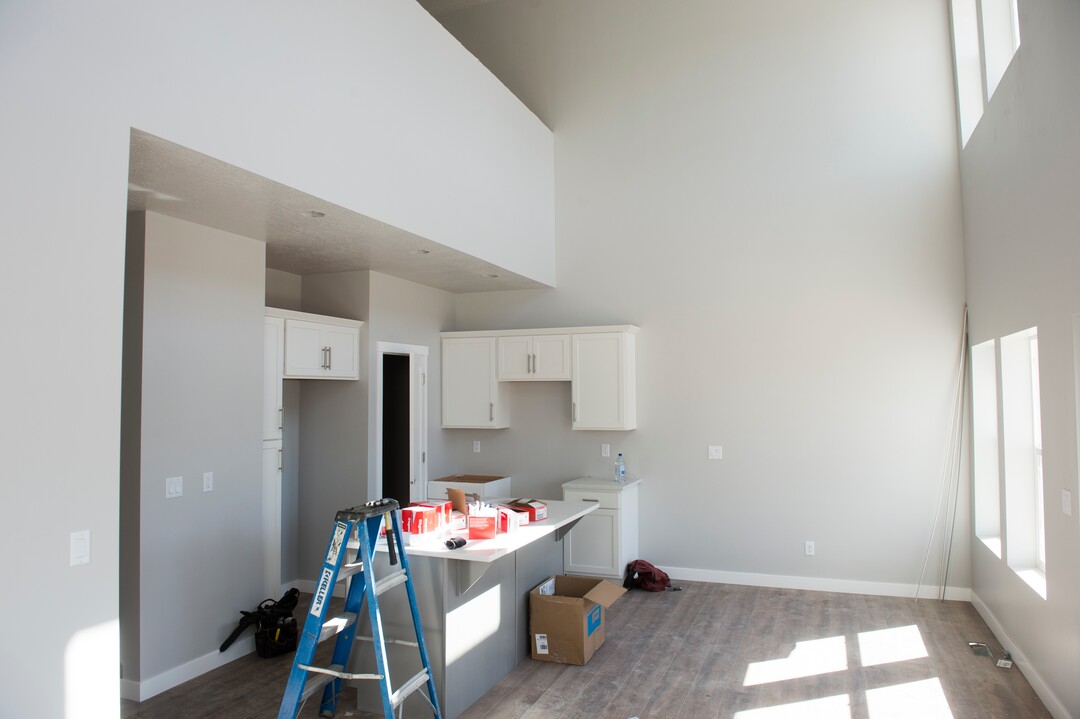 (Rick Egan  |  The Salt Lake Tribune)    Livingroom and kitchen, in twin home in Millcreek, Monday, Sept. 24, 2018.