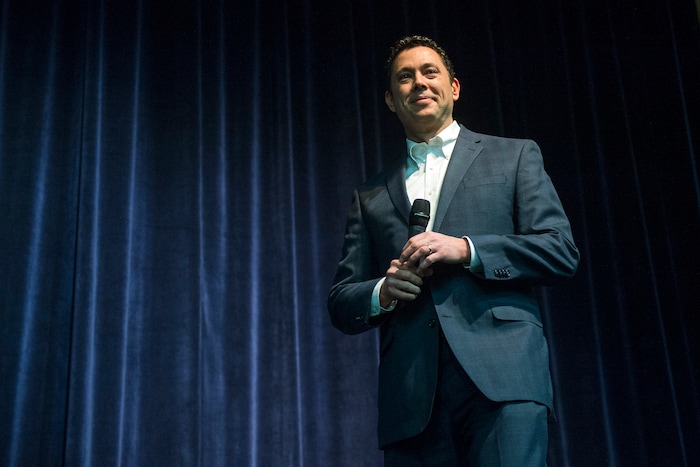 Chris Detrick  |  The Salt Lake Tribune
U.S. Rep. Jason Chaffetz, R-Utah, listens to a question during the town-hall meeting in Brighton High School Thursday February 9, 2017. 
