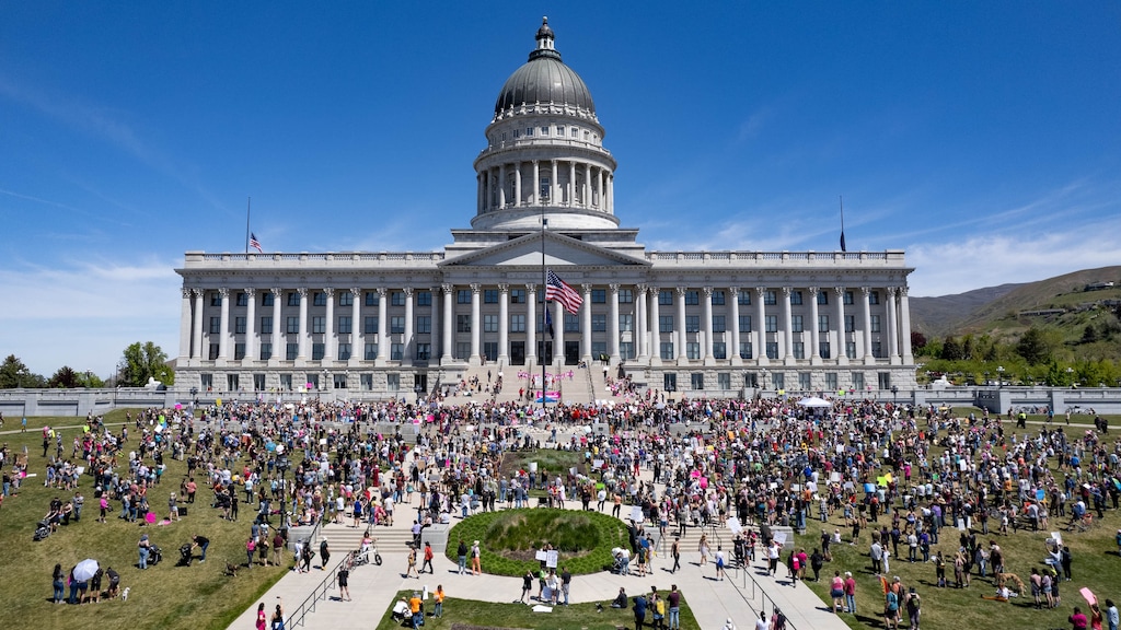 (Francisco Kjolseth | The Salt Lake Tribune) About 2,500 protesters gather at the Utah Capitol for a “Bans Off Our Beehive” rally in support of abortion rights on Saturday, May 14, 2022. State lawmakers have introduced the first bills impacting abortion for the 2023 session. Ahead of the 2023 general legislative session, Utah lawmakers have prepared around a half-dozen bills that address abortion.