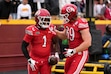 (Charlie Neibergall | AP Photo )Utah running back Wayshawn Parker (1) celebrates with tight end Noah Bennee (89) after catching a touchdown pass during the second half of an NCAA college football game against Iowa State, Saturday, Sept. 26, 2026, in Ames, Iowa.