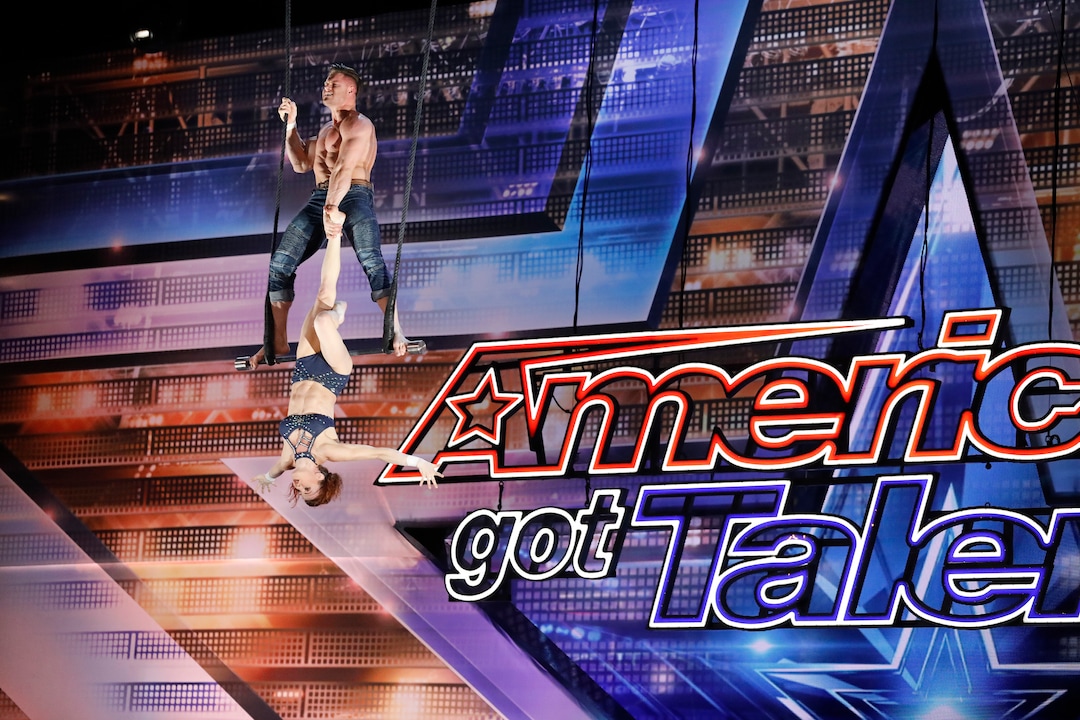 (Photo courtesy of Trae Patton/NBC) Utahns Mary Ellen Wolfe and Tyce Nielsen — aka Duo Transcend — perform on "Americas Got Talent."