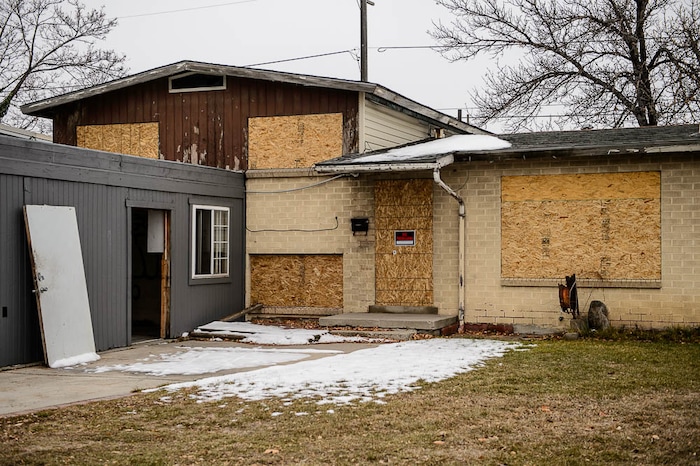 (Trent Nelson | The Salt Lake Tribune)  
UDOT is buying 49 homes in Midvale to widen I-15, and 24 are vacant. The neighborhood is having trouble with homeless people breaking in and trying to squat there. UDOT promises to start demolition next week. Tuesday Dec. 11, 2018.