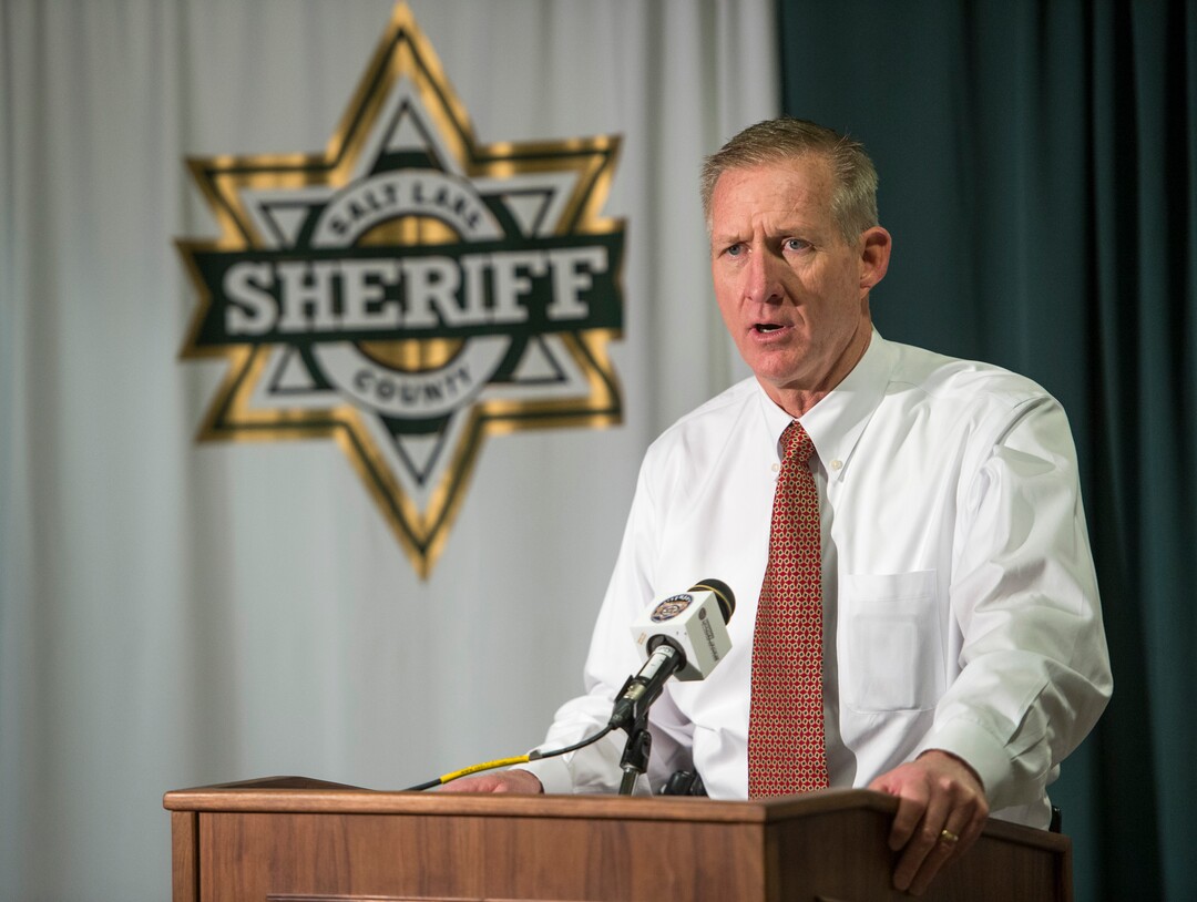 Rick Egan  |  The Salt Lake TribuneSheriff Jim Winder discusses the recent deaths of three Unified Police Department officers during a news conference, Monday, February 13, 2017.