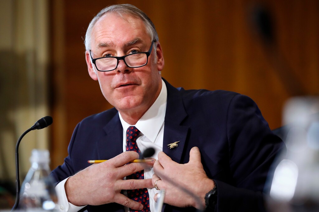 (AP Photo/Jacquelyn Martin | The Associated Press) Interior Secretary Ryan Zinke testifies before the Senate Committee on Energy and Natural Resources during a committee hearing on the President's Budget Request for Fiscal Year 2019, Tuesday, March 13, 2018, on Capitol Hill in Washington.