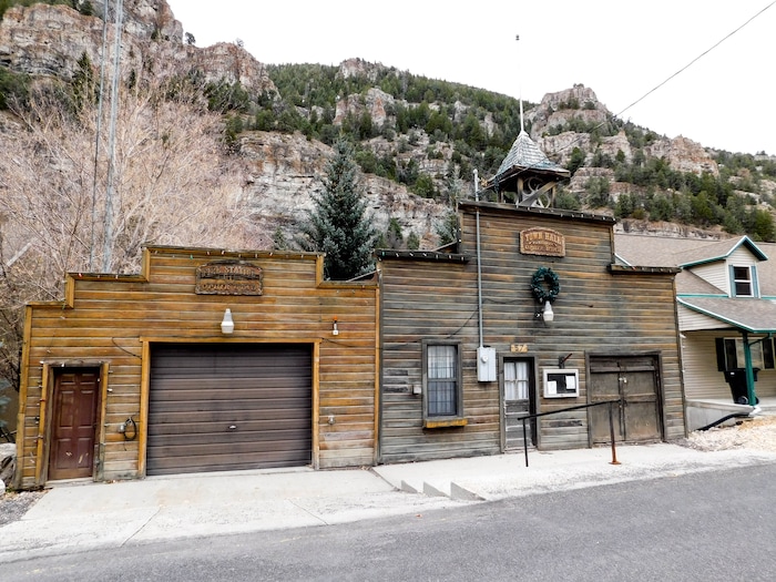 (Erin Alberty | The Salt Lake Tribune) Old mining structures and city buildings line the Ophir Canyon Road, monuments to the once-booming town there. Photo taken Nov. 20, 2017.