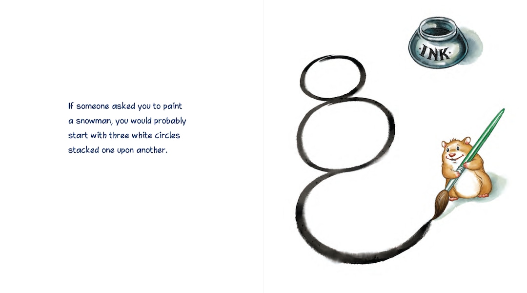 (Courtesy photo) Interior art from Amy and Greg Newbold's newest picture book, “If Picasso Painted a Snowman.”
