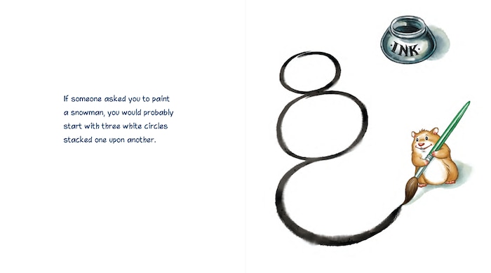 (Courtesy photo) Interior art from Amy and Greg Newbold's newest picture book, “If Picasso Painted a Snowman.”