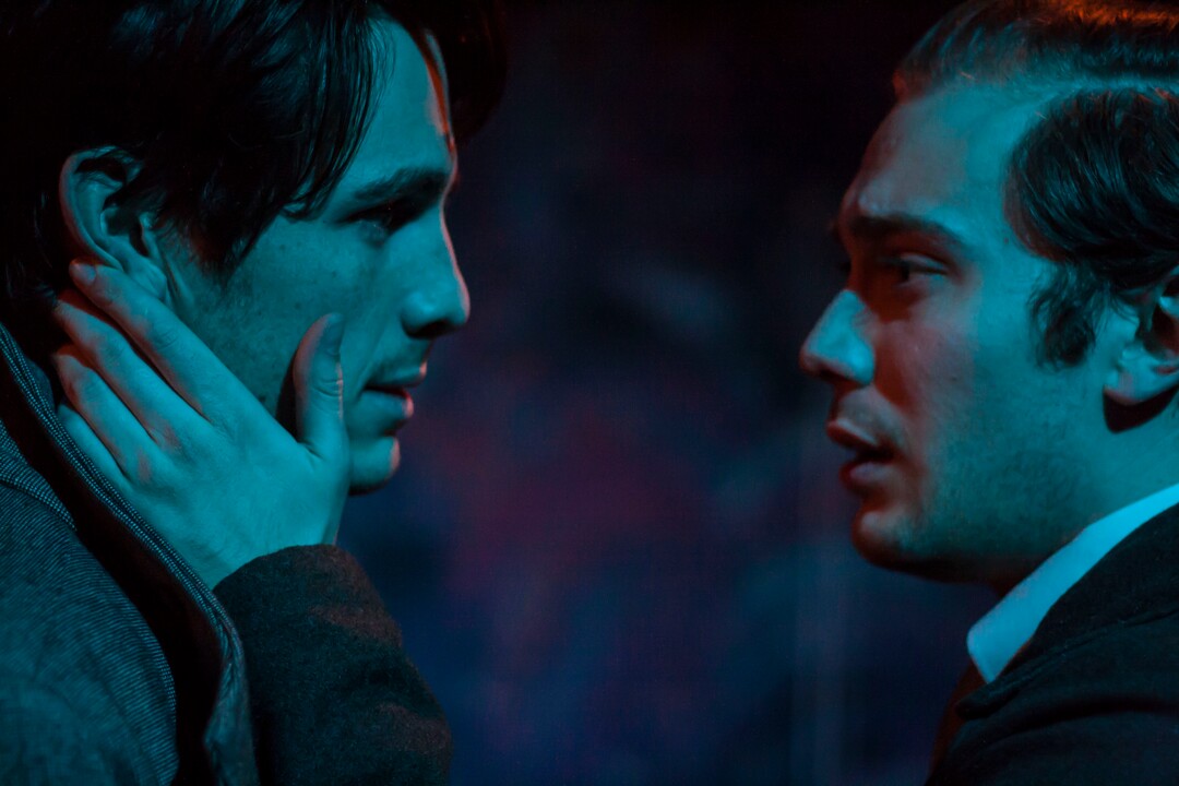 (Photo courtesy An Other Theater Company) Noah Kershisnik as Louis and Bryce Lloyd Fueston as Joe in An Other Theater Company's production of "Angels in America: Millennium Approaches."