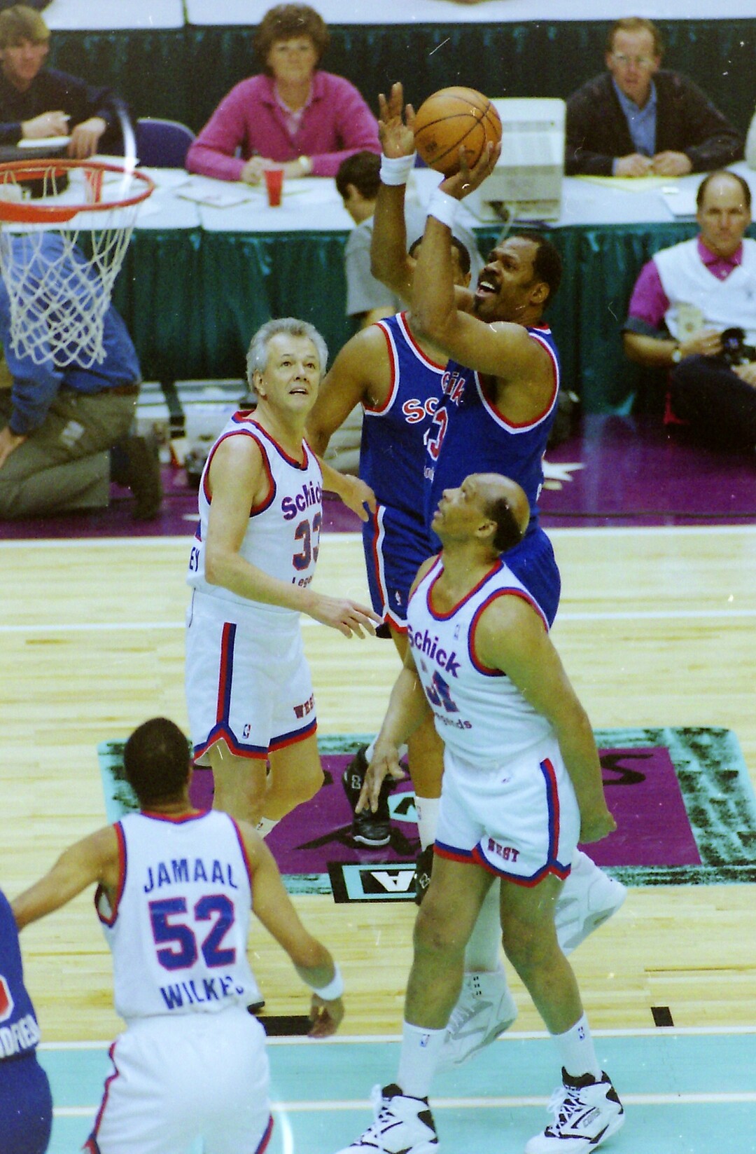 (Rick Egan | Tribune file photo) The 1993 All-Star Legends Game in the Delta Center in Salt Lake City, Saturday, Feb. 20, 1993.