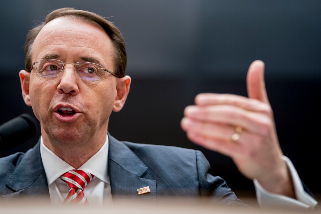 Deputy Attorney General Rod Rosenstein speaks before a House Committee on the Judiciary oversight hearing on Capitol Hill, Wednesday, Dec. 13, 2017 in Washington. A day after hundreds of text messages between two FBI officials on the special counsel's Russia investigation revealed a strong anti-Trump bias, the Deputy Attorney General Rob Rosenstein appears on the Hill. (AP Photo/Andrew Harnik)