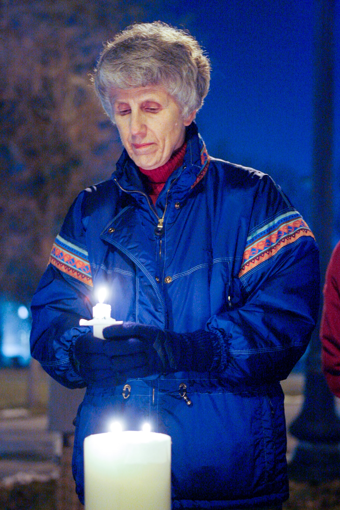 (Francisco Kjolseth | The Salt Lake Tribune) Pamela Atkinson joins others at Pioneer Park in 2005 for a candlelight vigil in honor of those Salt Lake residents who died while homeless over the last year.