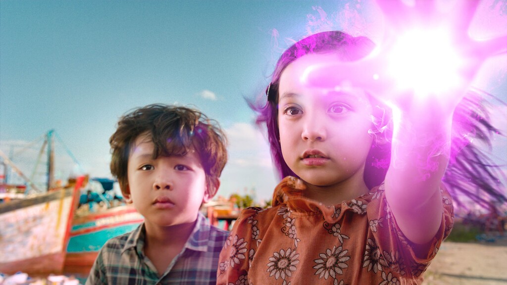 (Minh Cong Trang | Sundance Institute) A boy (Truong Phu, left) meets an alien girl (Chu Diep Anh), in the Vietnamese film "Maika," directed by Ham Tran, the opening-night film of the Tumbleweeds Film Festival for Kids, which runs May 20-22, 2022, at the Mid-Valley Performing Arts Center in Taylorsville.