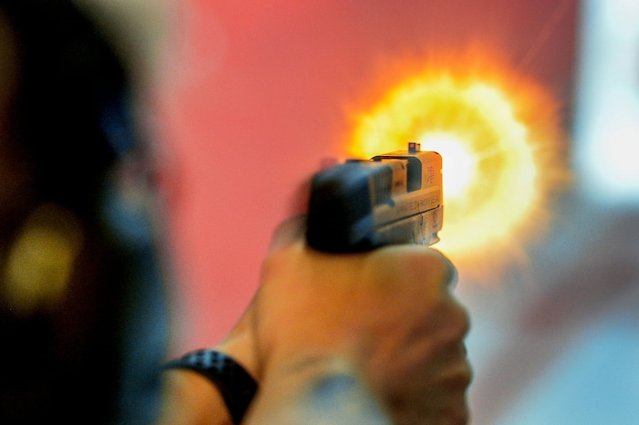 (Francisco Kjolseth | The Salt Lake Tribune)  Women gather at The Gun Vault in South Jordan to sharpen their skills during one of their monthly meetings recently. Women with concealed carry permits with The Well-Armed Woman chapters in Utah regularly meet to train and learn safe and responsible gun handling skills.