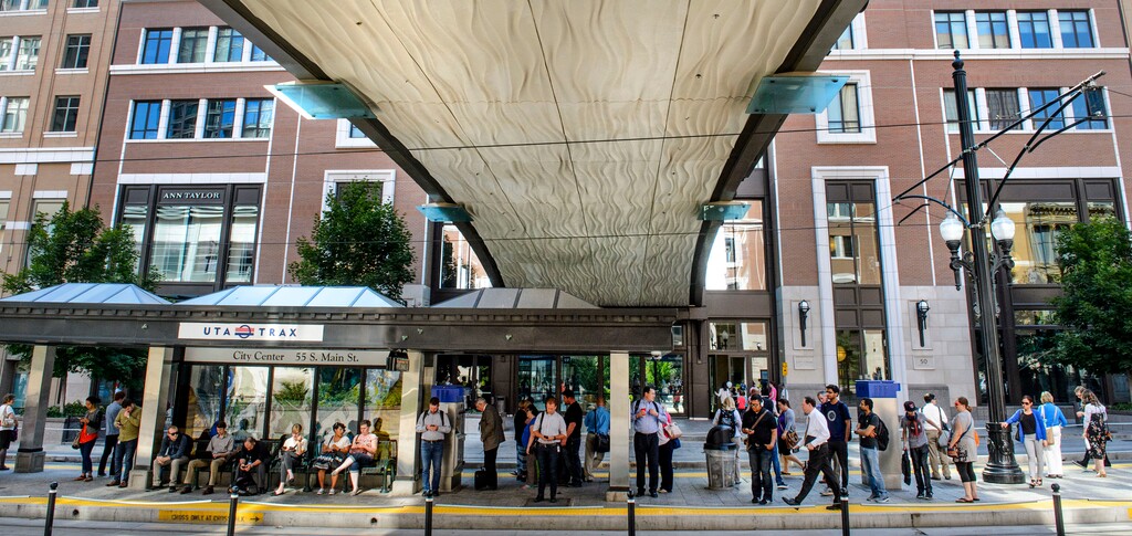 (Steve Griffin | Tribune file photo) Commuters wait for a train at the City Center TRAX Station in Salt Lake City, Aug. 4, 2017. UTA offers a variety of discount fare programs that will be reviewed by incoming leaders with an eye to see if they make sense.