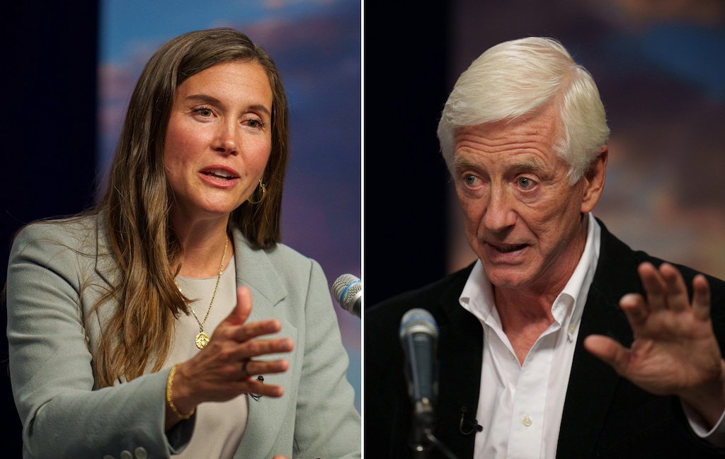 (Trent Nelson | The Salt Lake Tribune) Mayor Erin Mendenhall, left, and former Mayor Rocky Anderson, candidates for Salt Lake City mayor.