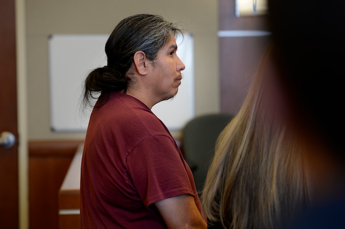Scott Sommerdorf | The Salt Lake TribuneTerry Lee Black appears at his competency hearing in West Jordan District Court, Thursday, February, 8, 2018. Black is accused of kidnapping, raping and killing 6-year-old Sierra Newbold in 2012.