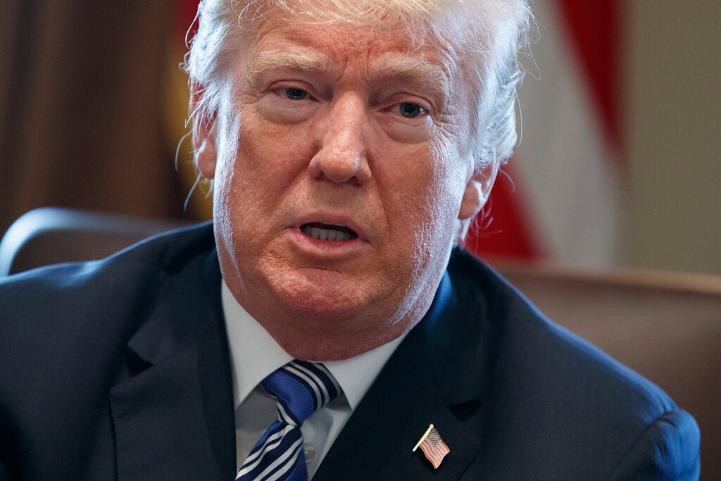 President Donald Trump speaks during a cabinet meeting at the White House, Thursday, March 8, 2018, in Washington. (AP Photo/Evan Vucci)