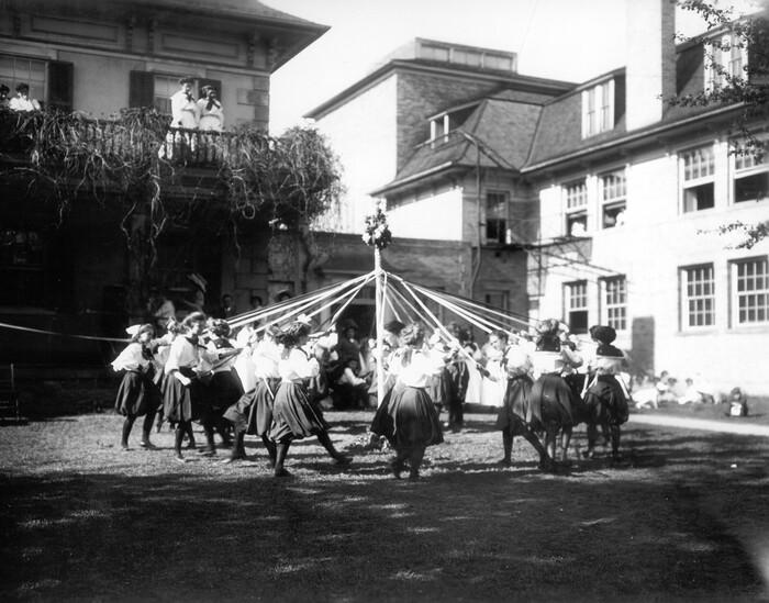 (Courtesy of Rowland Hall) Rowland Hall in Salt Lake City is thought to have held its first Maypole celebration in the 1890s, marking the onset of spring. A current teacher has revived the tradition.