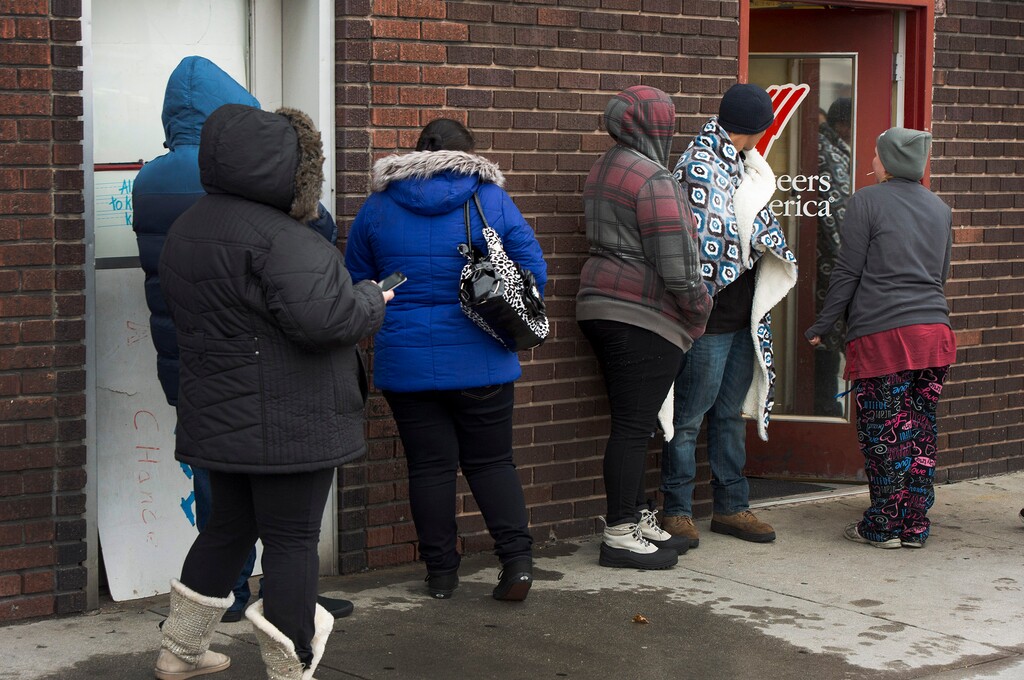 Rick Egan  |  The Salt Lake Tribune (file photo)

Homeless youth wait inline for the Volunteers of America annual "Fill the Pack" event in 2015. The Salt Lake Tribune and Mark Miller Subaru are launching a donation drive to help homeless teens.