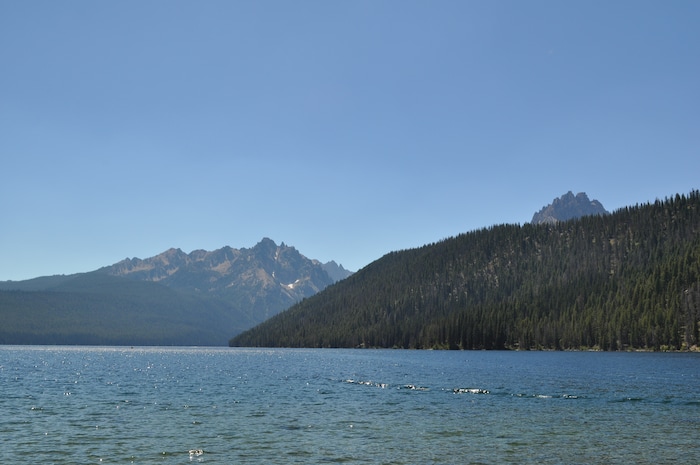(Erin Alberty | The Salt Lake Tribune) Redfish Lake gleams under Idaho's Sawtooth Mountains. Photo taken Aug. 18, 2017.