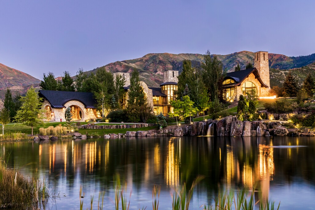 (Summit Sotheby's International Realty) Sitting on 30 acres in the 
South Fork area for Provo Canyon, a "Lord of the Rings"-inspired home for sale has a private pond "accentuated by waterfalls and streams," according to the house's listing.