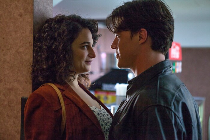 This image released by Magnolia Pictures shows Jenny Slate, left, and Finn Wittrock in "Landline." (Linda Kallerus/Amazon Studios via AP)