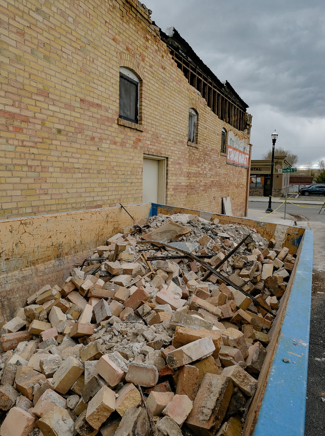 (Francisco Kjolseth  |  The Salt Lake Tribune) Some clean up has taken place along historic Main street in Magna on Monday, March 23, 2020, following last week's earthquake while many other areas remain the same.