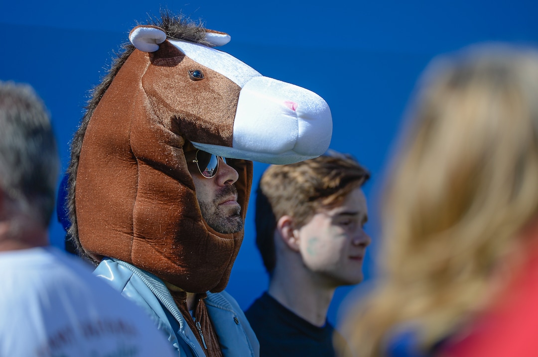 (Francisco Kjolseth  |  The Salt Lake Tribune)  Salt Lake Stallions fans get ready to participate in half time festivities as the Stallions host the Memphis Express of the Alliance of American Football in Salt Lake City on Saturday March 16, 2019.