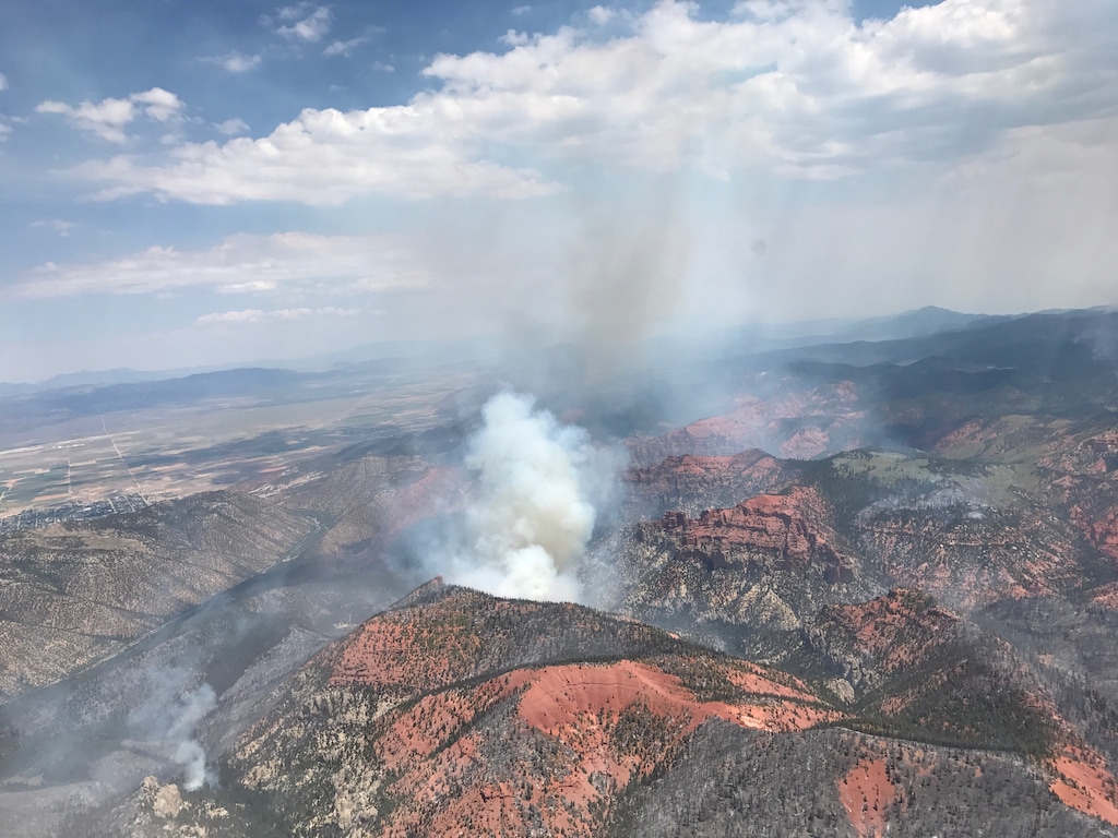 (Photo courtesy of the Utah Governor's Office) Aerial views of the Brian Head fire in Utah last summer. The Dixie National Forest is proposing to log some of the woods burned in the Brian Head fire, which scorched about 72,000 acres last summer in the highlands between Parowan and Panguitch.