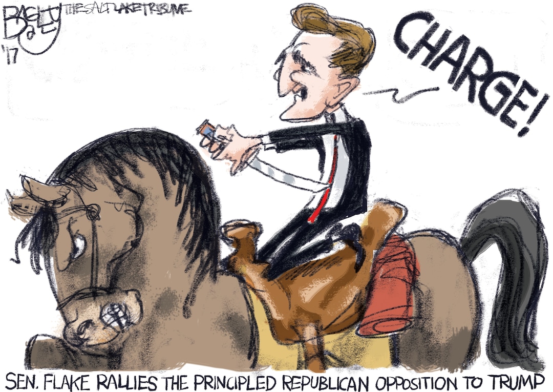 (Pat Bagley | The Salt Lake Tribune) This Pat Bagley cartoon, titled "Republicans With Principles," appears in The Salt Lake Tribune on Friday, Oct. 27, 2017.