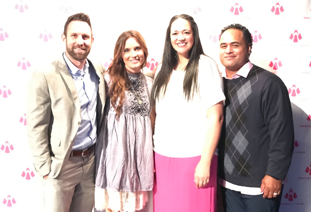 (Courtesy Steve Tate) Steve and Savanna Tate, left, and Sunny and Reno Mahe pose for a photo at the Miracles from Elsie Foundation fundraiser in July.