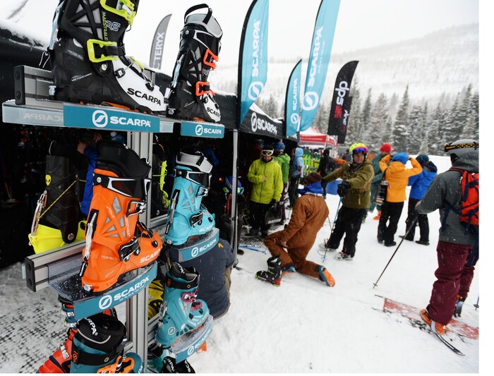 Steve Griffin / The Salt Lake Tribune
during the Outdoor Retailer demo day at Solitude in Salt Lake City Monday January 9, 2017.