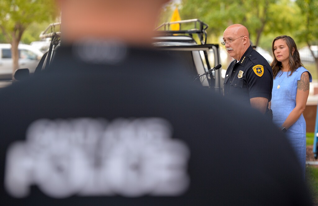 (Chris Samuels | The Salt Lake Tribune) Salt Lake City police Chief Mike Brown speaks during a news conference on Thursday, Aug. 4, 2022. Salt Lake City police have expunged more than 74,000 criminal records, clearing a massive backlog that built up over the past two years after Utah’s “clean slate law” went into effect.