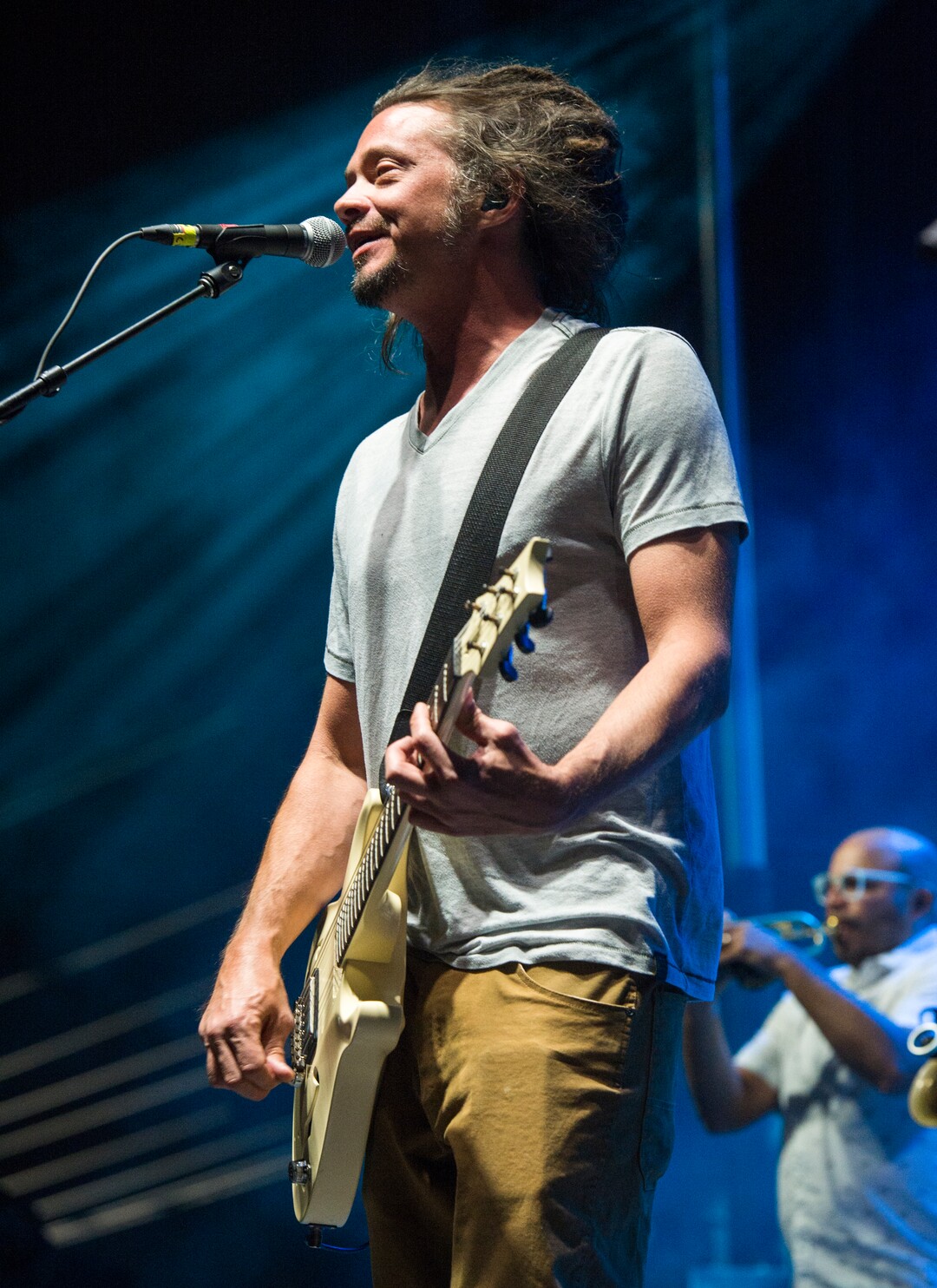 (Rick Egan  |  The Salt Lake Tribune)     SOJA plays the Reggae Rise Up Music Festival at the Rivers Edge near Heber City, Sunday, Aug. 26, 2018.