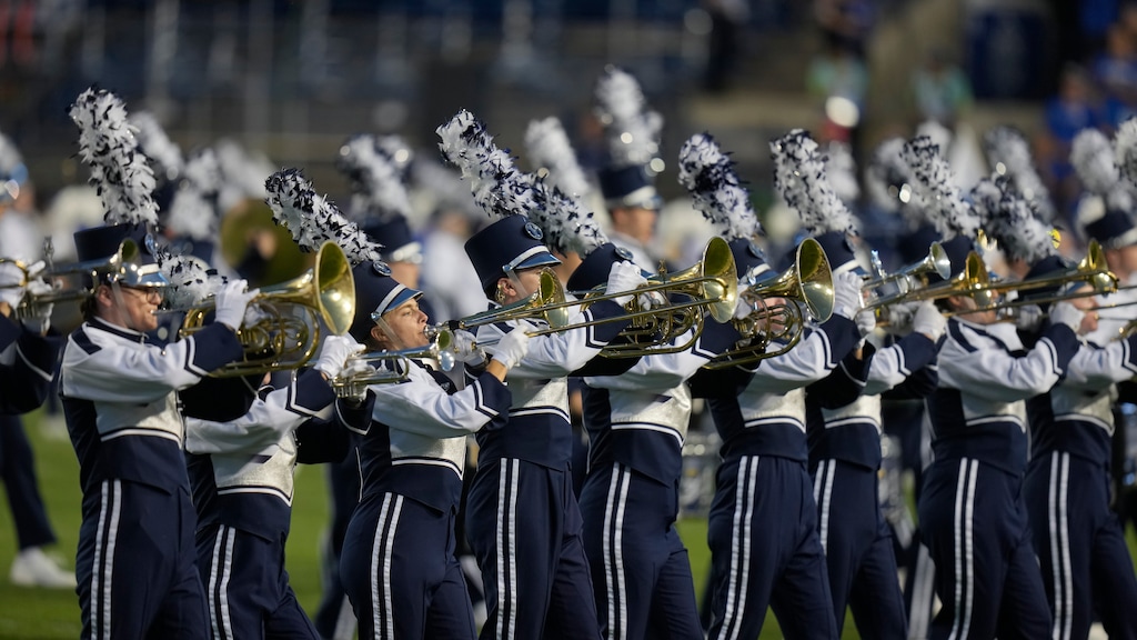 (Rick Bowmer | AP) The BYU band performs before an NCAA college football game between Sam Houston State and BYU on Saturday, Sept. 2, 2023, in Provo.