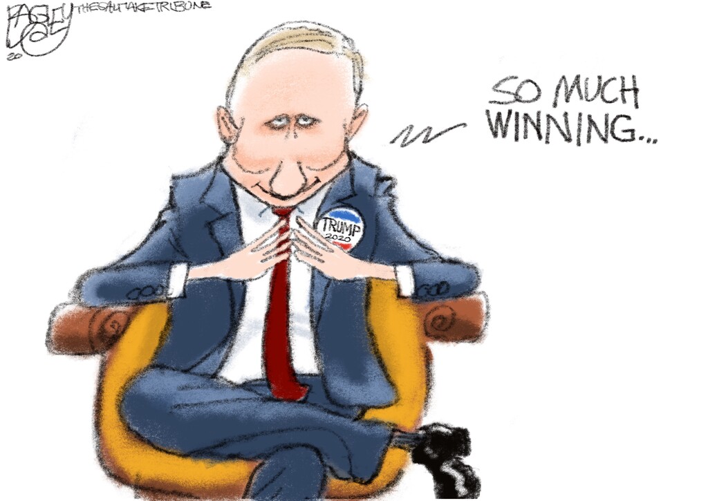 (Pat Bagley | The Salt Lake Tribune) This cartoon, titled "Making Moscow Great Again," appears in The Salt Lake Tribune on Thursday, July 30, 2020.