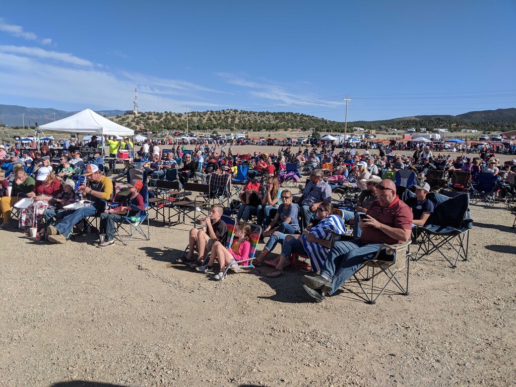 (Connor Sanders | Tribune file photo ) Concertgoers gathered near Cedar City in June to await a concert by country singer Collin Raye, organized in protest of COVID-19 restrictions. Iron County Sheriff Ken Carpenter said he won't enforce mask wearing and social distancing mandated statewide by Gov. Gary Herbert at such gatherings.
